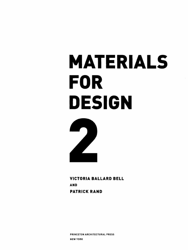 Excerpt From Materials For Design Book | PDF | Architect | Art Media