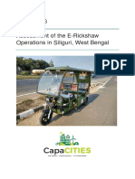 Assessment of The E-Rickshaw Operations in Siliguri, West Bengal