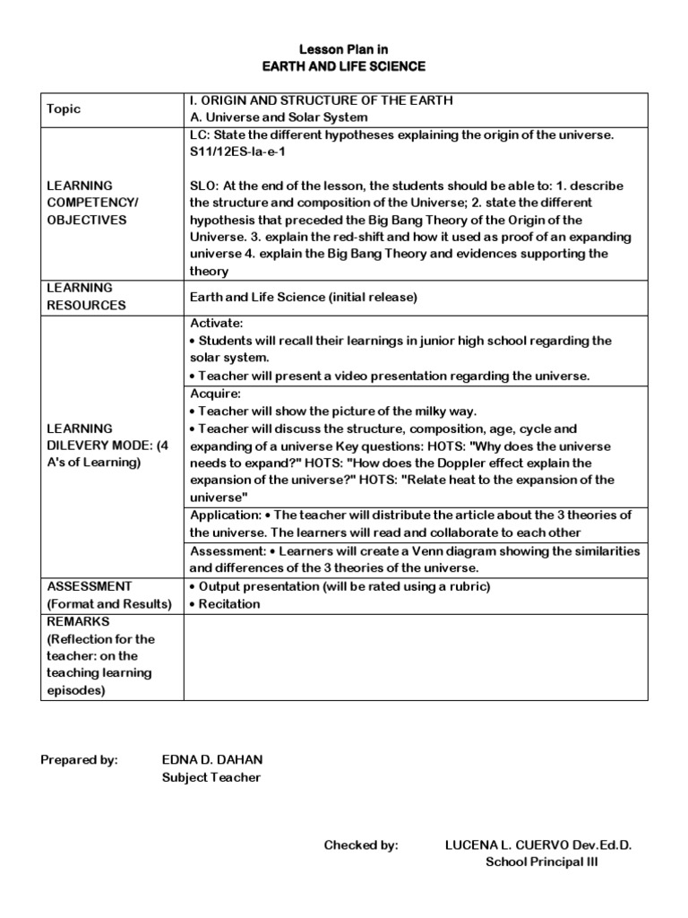 1 Origin And Structure Of The Earthdocx Universe