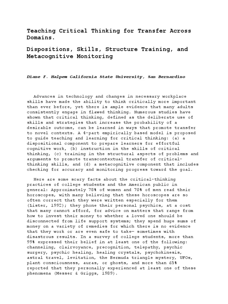 Critical thinker image