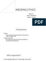Engineering Ethics: Made By:-Name: Naval Bihani Roll No.: 17/CS22