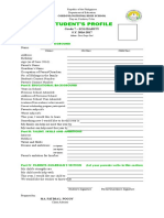 Student'S Profile: Part I. Personal Background