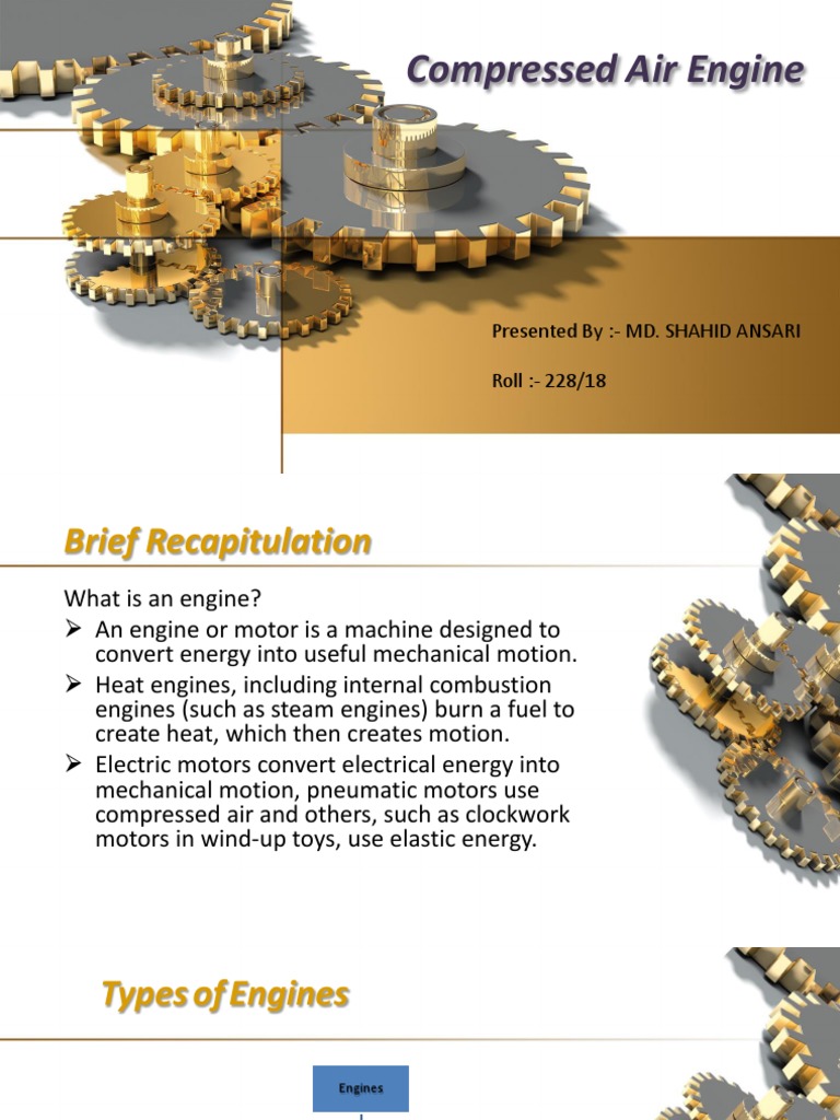 Compressed Air Engine Overview | PDF | Internal Combustion Engine | Engines