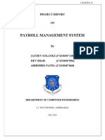 Payroll Management System: Project Report ON