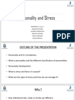 Personality and Stress: PRESENTED BY: (Group 1)