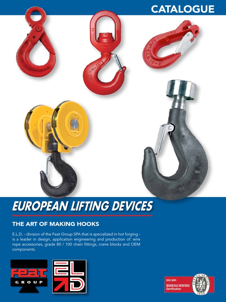 Types of Lifting Hooks and Safety | PDF | Steel | Manufactured Goods