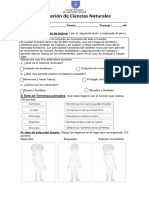 Prueba de Ciencias Naturales