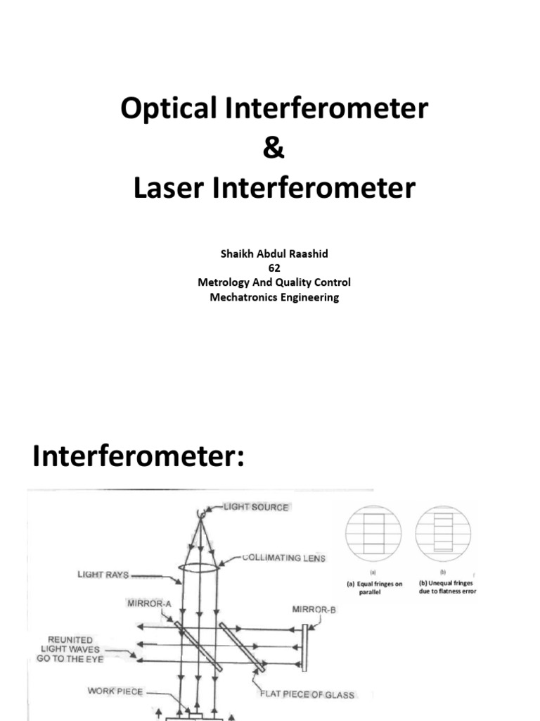 Optical Laser Interferometer Guide Pdf Interferometry Mirror