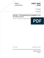 NBR 05738 - 2015 - Concreto - Procedimento Para Moldagem e Cura de Corpos-De-prova