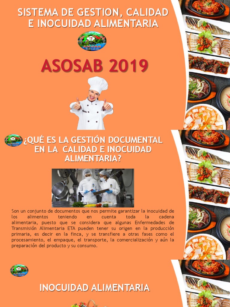 Sistema de Gestión, Calidad e Inocuidad Alimentaria | PDF | Alimentos ...