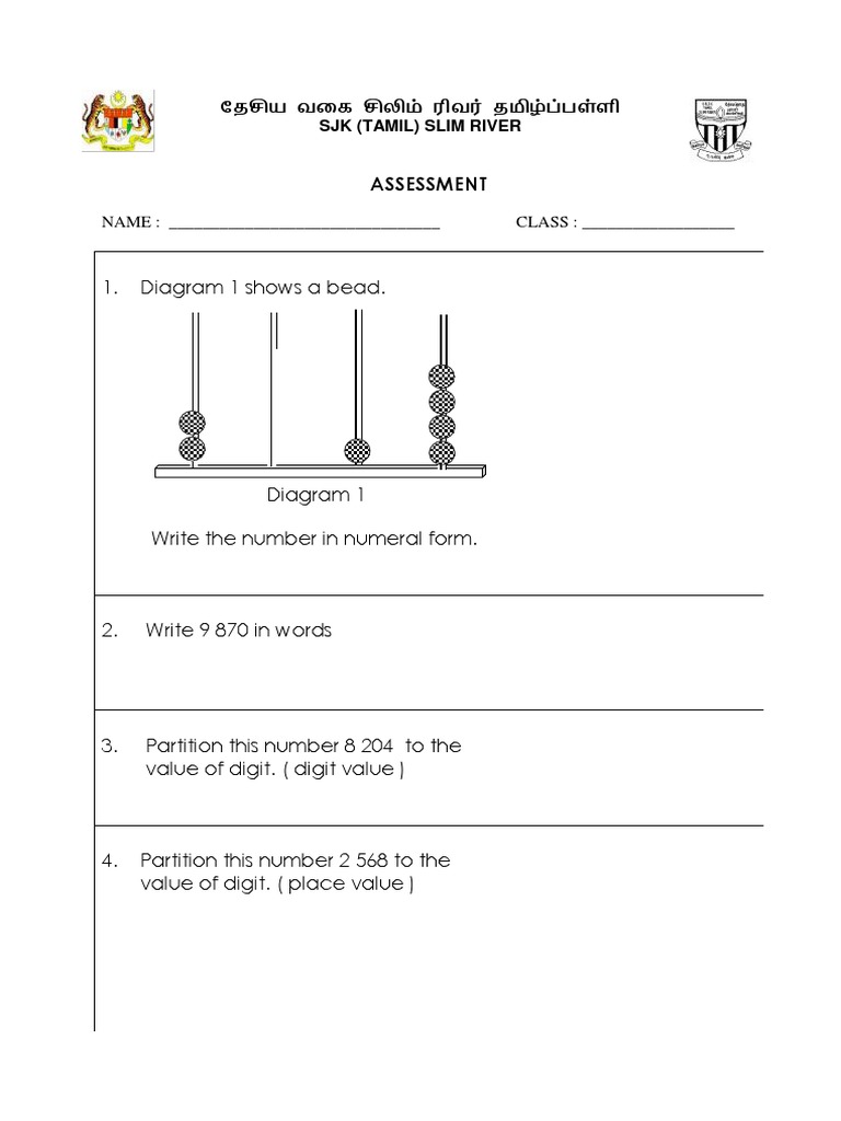 Exam Paper Maths Year 3docx | PDF