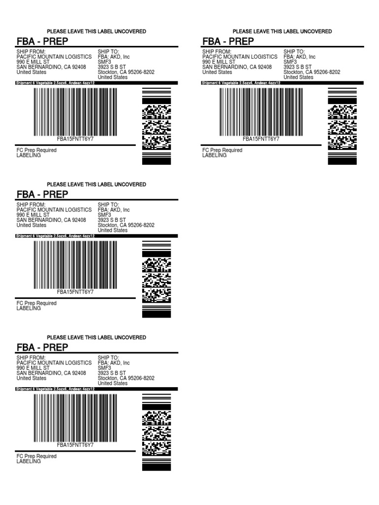 FBA Shipment Prep and Labeling Guide | PDF