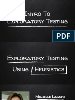 Exploratory Testing Using Heuristics