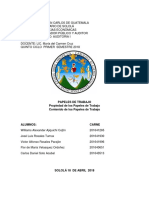 Propiedad y Contenido de Los Papeles de Trabajo