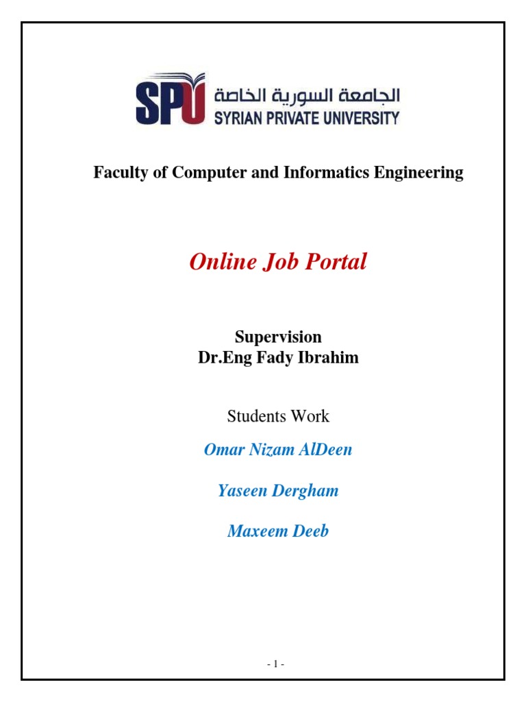 Online Job Portal Development Project | PDF | Software Development ...