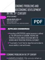 Basic Economic Problems and The Socioeconomic Development in The 21ST Century