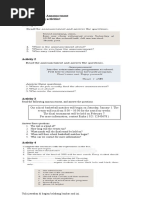 Announcement Worksheet