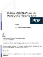 Declaracion Anual Personas Fisicas 2018