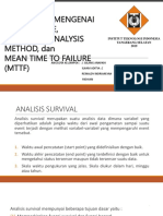 Analisis Hazard Rate, Metode Keandalan, MTTF