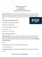 12 Macro Economics Key Notes CH 04 Income Determination PDF