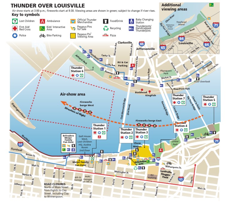 Thunder Over Louisville Map PDF Fireworks Nature