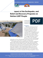 The Impact of The Earthquake, and Relief and Recovery Programs On Haitian LGBT People