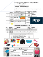 Stationery List For KG Backup PDF