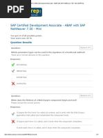 Sap Certified Development Associate - Abap With Sap Netweaver 7.50 - Mini