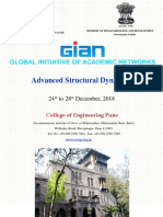 GIAN Course on Advanced Structural Dynamics - 24-28 December 2018