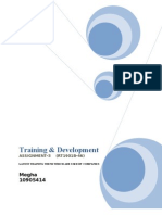 Training & Development: Megha 10905414