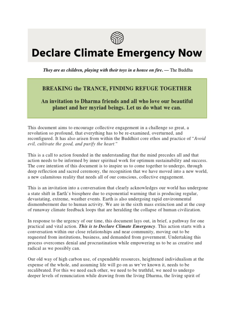 Declare Climate Emergency Together | PDF | Greenhouse Gas | Agriculture