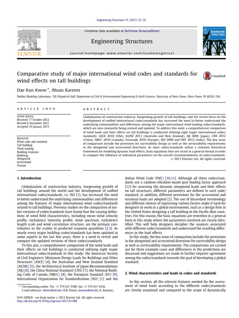 International Wind Codes for Tall Buildings | PDF | Wound | Wind Speed