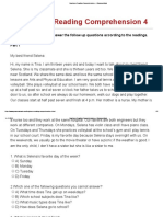 Beginners Reading Comprehension 4 - GrammarBank PDF