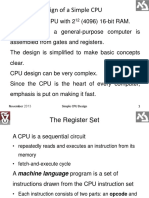 Design a Simple CPU: Illustrating Basic Concepts Through Gates and Registers