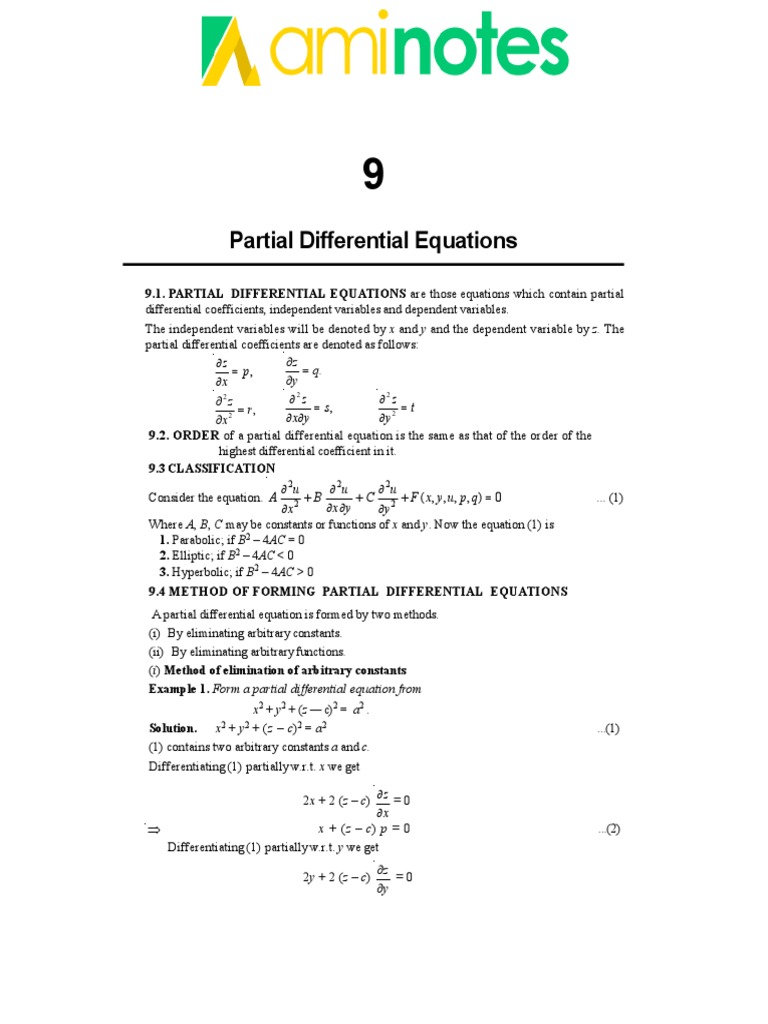 Module 2 Pdf Partial Differential Equation Equations