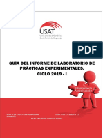 Guía de Informes de Prácticas Experimentales. Ciclo 2019 - I