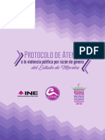 Protocolo de prevención y atención a la violencia política en razón de género del estado de Morelos.