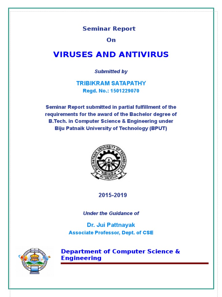 COVERPAGE Viruses and Antivirus | PDF | Titles | Engineering