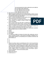 Cuestionario Ley General de Los Niños y Adolescentes