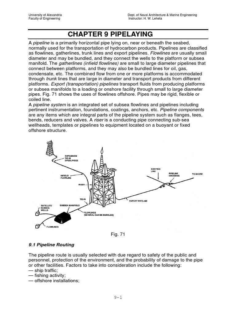 Chapter 9 Pipelaying: 9.1 Pipeline Routing | PDF | Pipeline Transport ...