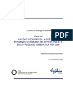 049. Calidad y equidad en las escuelas peruanas un estudio del efecto escuela en la prueba matemática Pisa 2000..pdf
