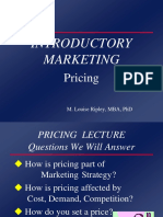 Introductory Marketing: Pricing