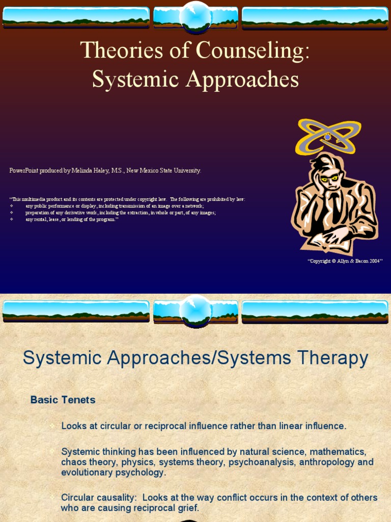 Theories of Counseling: Systemic Approaches: Powerpoint Produced by ...