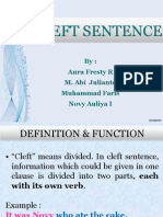 Cleft Sentence Grammar