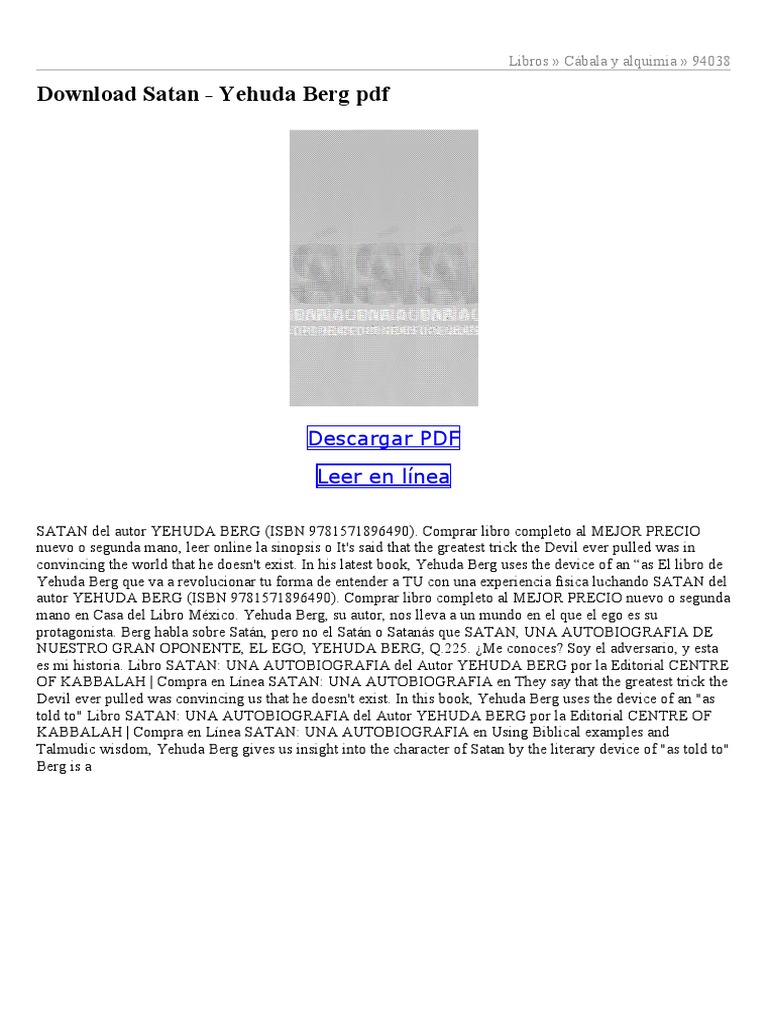 Satan Pdf Pdf Tora Religión Y Creencia