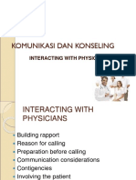Komunikasi Dan Konseling: Interacting With Physicians