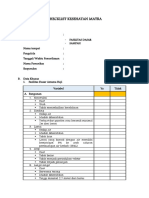 Checklist Dan Kuesioner Kesehatan Pariwisata