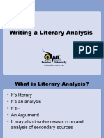 Writing A Literary Analisis