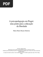A PSICOPEDAGOGIA Em Piaget Uma Ponte Para a Ed. Da Liberdade