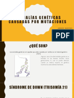 Anomalías Genéticas Causadas Por Mutaciones